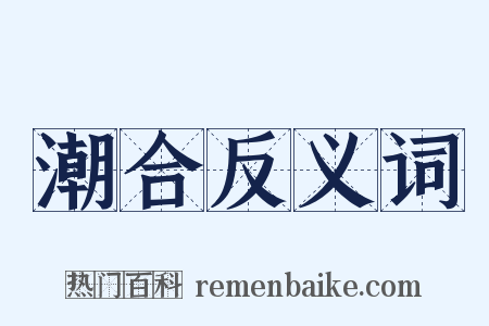潮合反义词是什么意思的图片